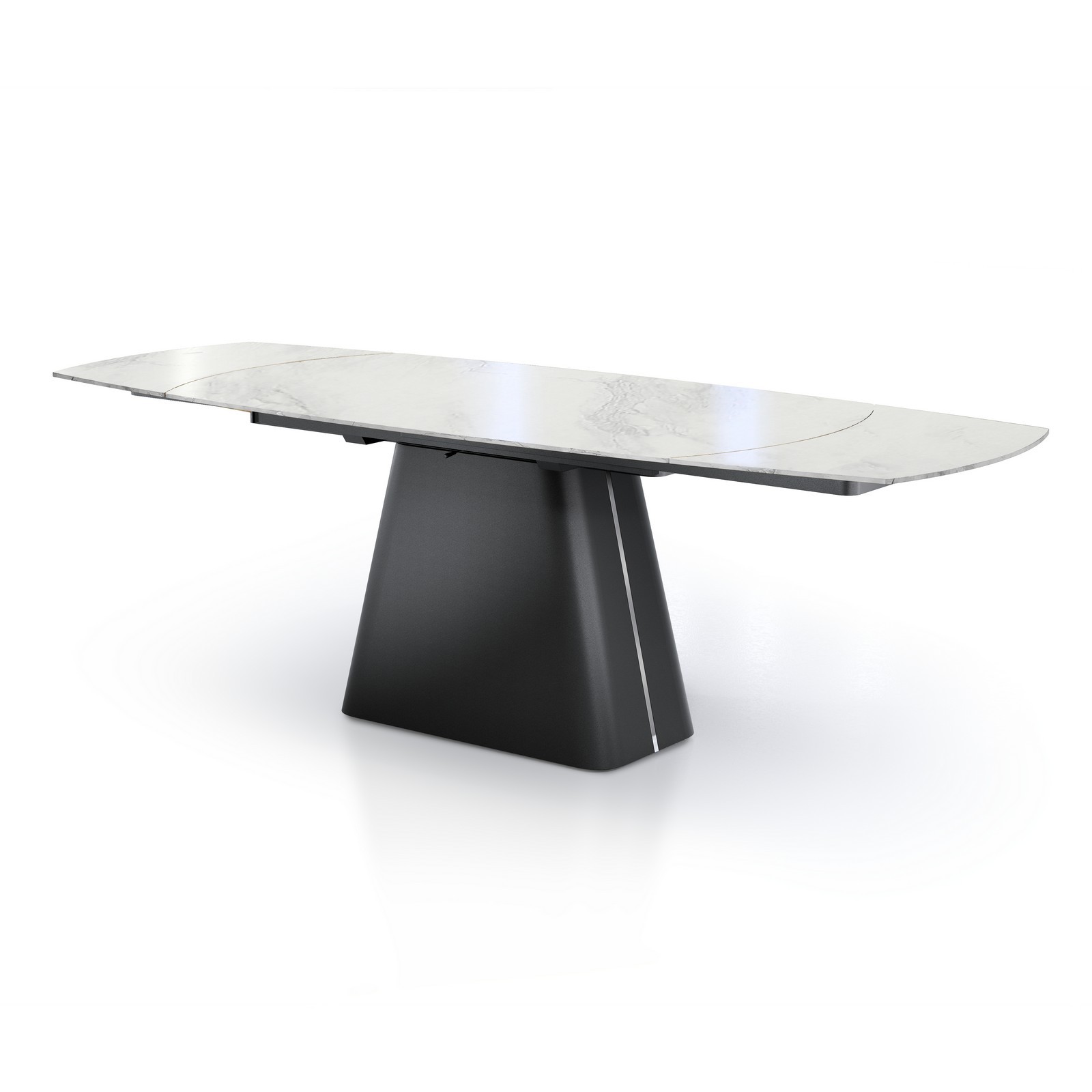 Tavolo allungabile MARK MARMO BIANCO piano in ceramica finitura Marmo Bianco lucido venato H78 P90 L160 - 240