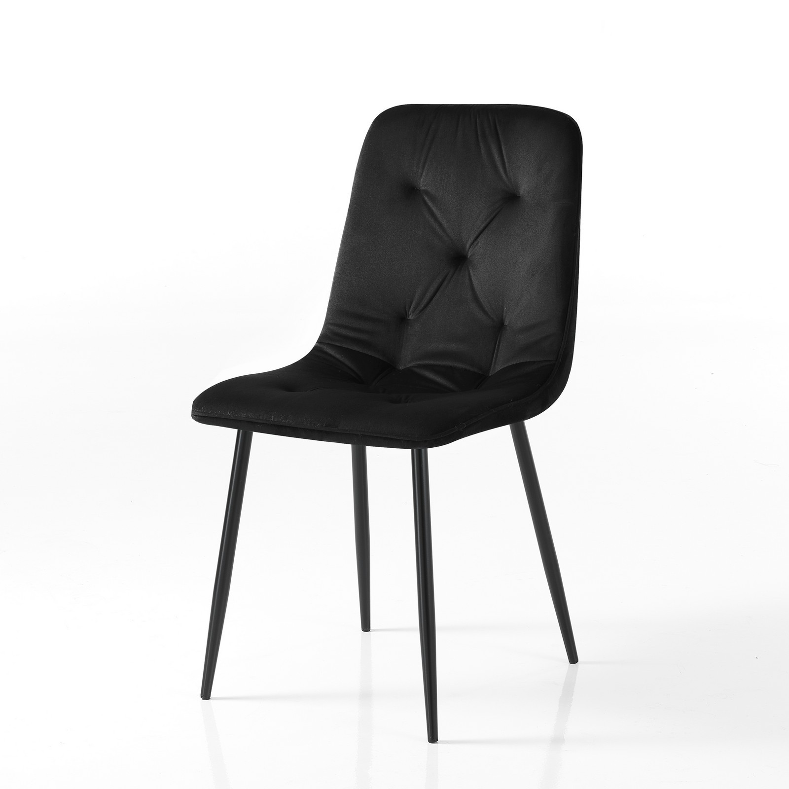 Sedia BRIGITTA NERA velluto Nero H88 L46 P56