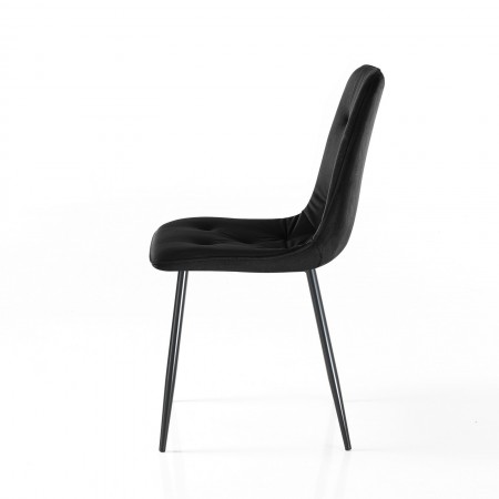 Sedia BRIGITTA NERA velluto Nero H88 L46 P56