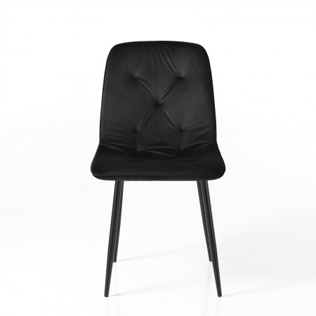 Sedia BRIGITTA NERA velluto Nero H88 L46 P56