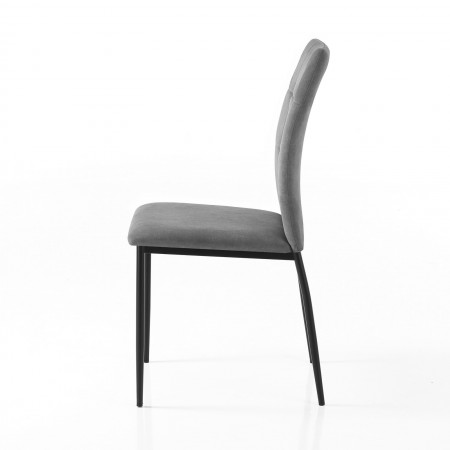 Sedia CLOTILDE GRIGIA tessuto Grigio H92 L43,5 P52