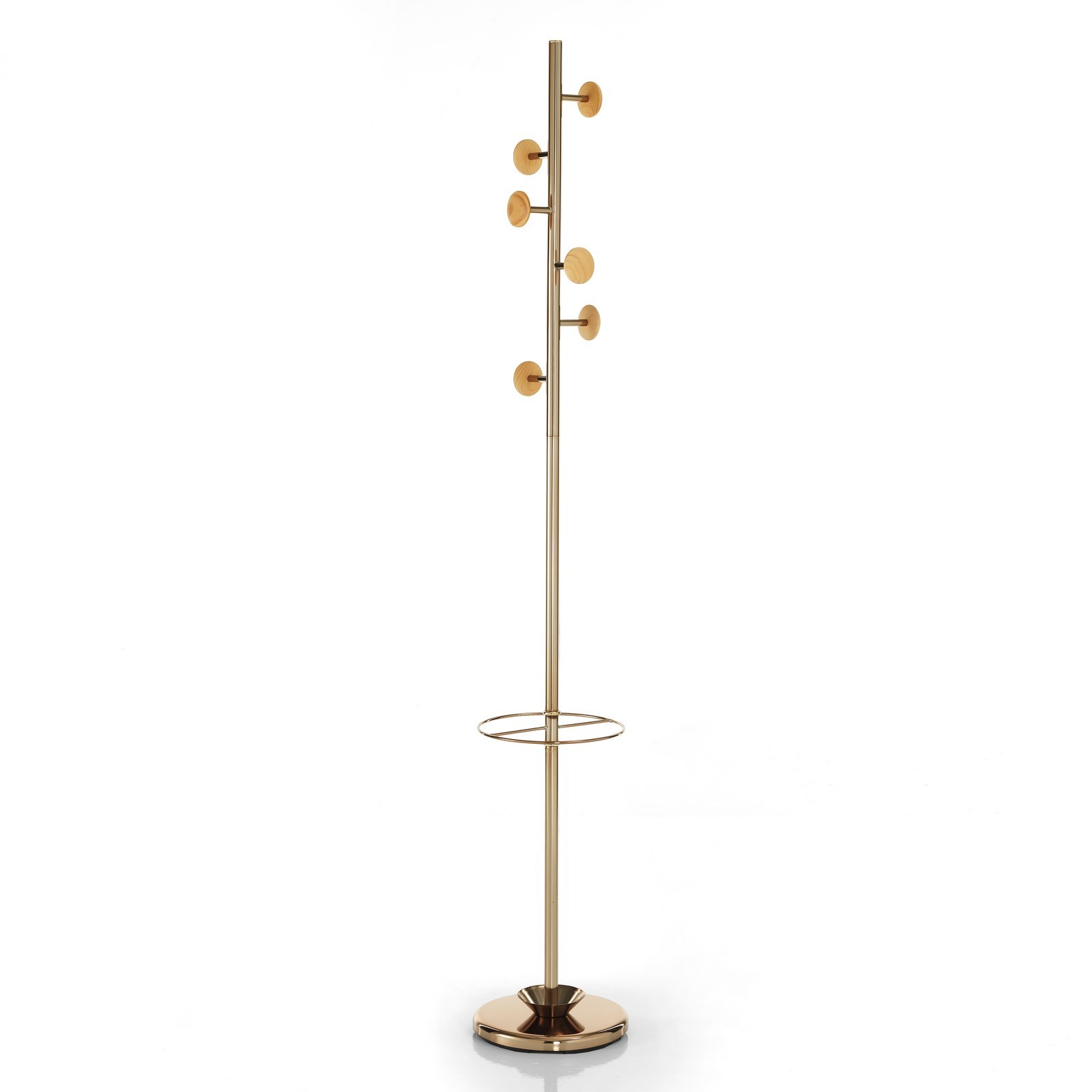 Appendiabiti porta ombrelli BOBO ORO acciaio verniciato Oro Rosa lucido  "Rose Gold" H180 D28
