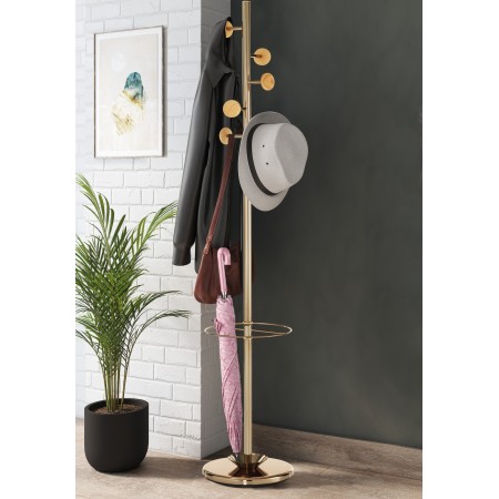 Appendiabiti porta ombrelli BOBO ORO acciaio verniciato Oro Rosa lucido  "Rose Gold" H180 D28