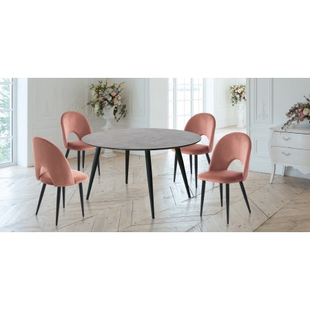 Tavolo allungabile LISO CEMENTO piano finitura cemento H76 P110 L110-150