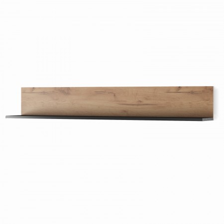 Parete soggiorno ELOISE ANTHRACITE  finitura Rovere dorato  Antracite H172 L260 P44