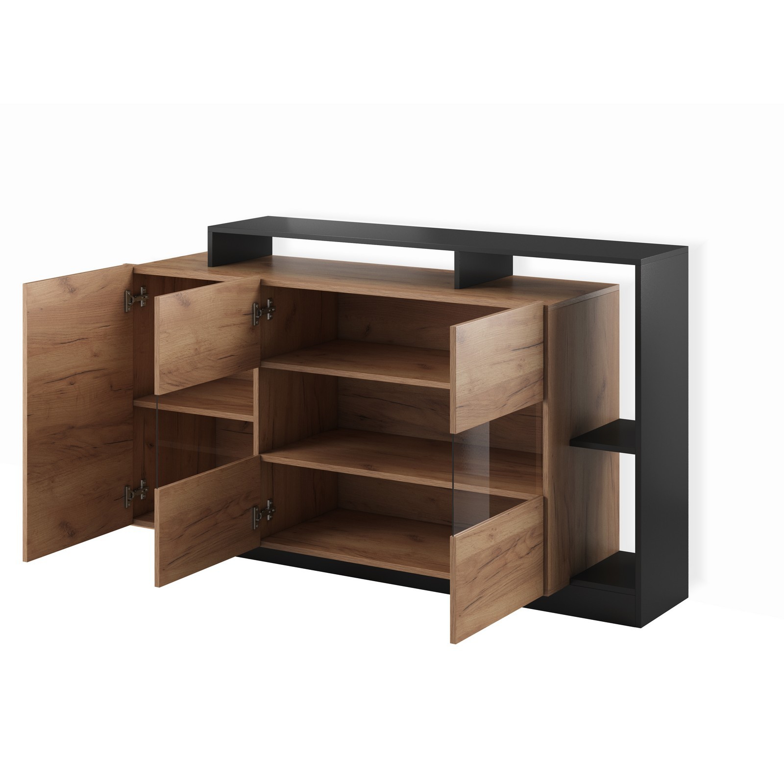 Madia ELOISE Anthracite finitura Rovere dorato Antracite H93,5 L155 P44