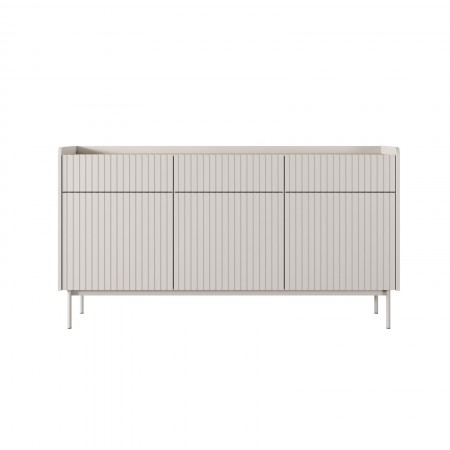 Madia ISABEL colore Beige opaco Rovere Scandi cm H82,2 L153 P38