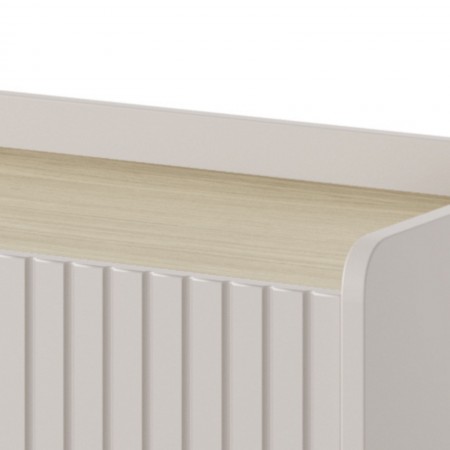 Porta TV ISABEL colore Beige opaco Rovere Scandi H50,2 L153 P38
