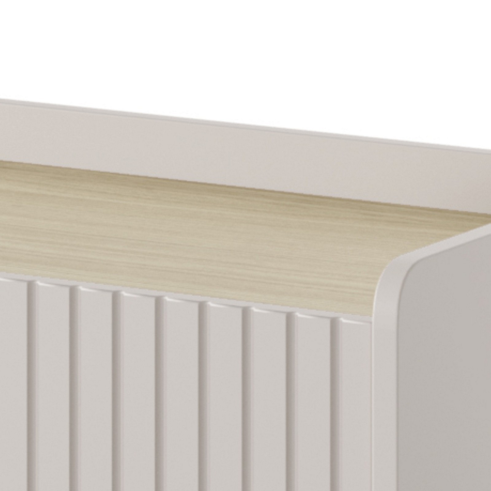 Porta TV ISABEL colore Beige opaco Rovere Scandi H50,2 L153 P38