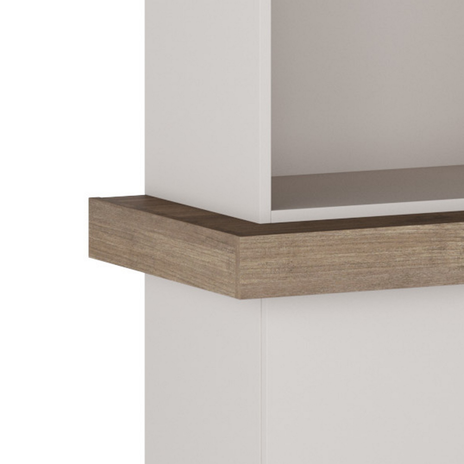 Parete soggiorno BOONE CASHMERE finitura Cashmere opaco / Noce H207 L280 P49,6