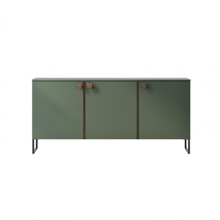 Madia 3 ante CLAIRE VERDE GRIGIO finitura Verde Grigio - Noce crudo H90 L184 P40