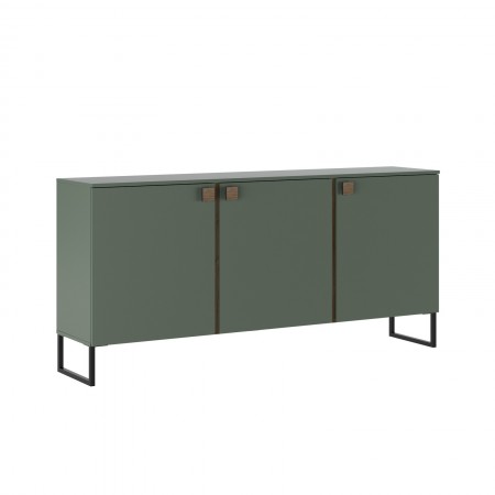 Madia 3 ante CLAIRE VERDE GRIGIO finitura Verde Grigio - Noce crudo H90 L184 P40