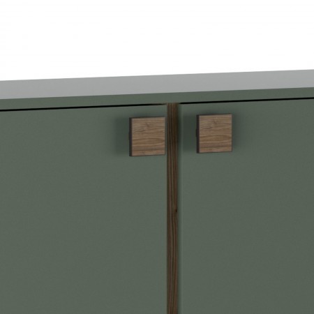 Madia 3 ante CLAIRE VERDE GRIGIO finitura Verde Grigio - Noce crudo H90 L184 P40
