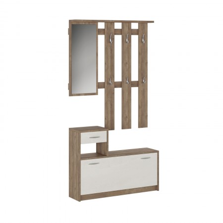 Ingresso LIONE SPATOLATO finitura Noce spatolato Bianco H73 L100 P25