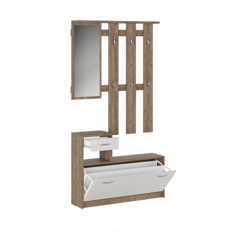 Ingresso LIONE SPATOLATO finitura Noce spatolato Bianco H73 L100 P25