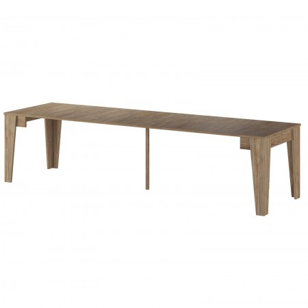 Tavolo Consolle  GABRIEL WOOD finitura Noce Crudo H75 L90 P54 consolle P306 tavolo 14 posti posti a sedere