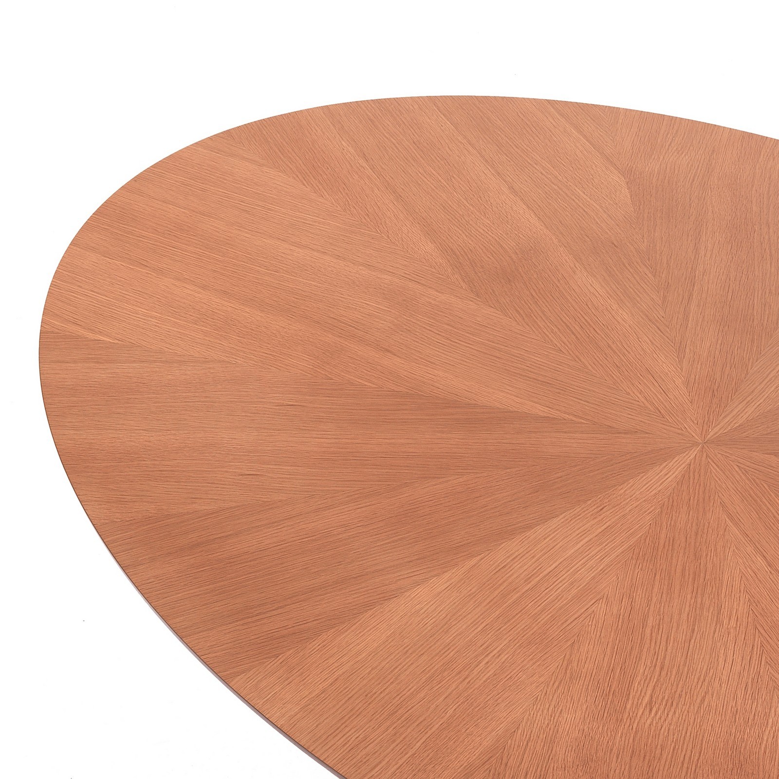 Tavolo ovale RANIA ROVERE struttura legno massello tinto Rovere piano MDF impiallacciato Rovere intarsiato H75 P110 L190