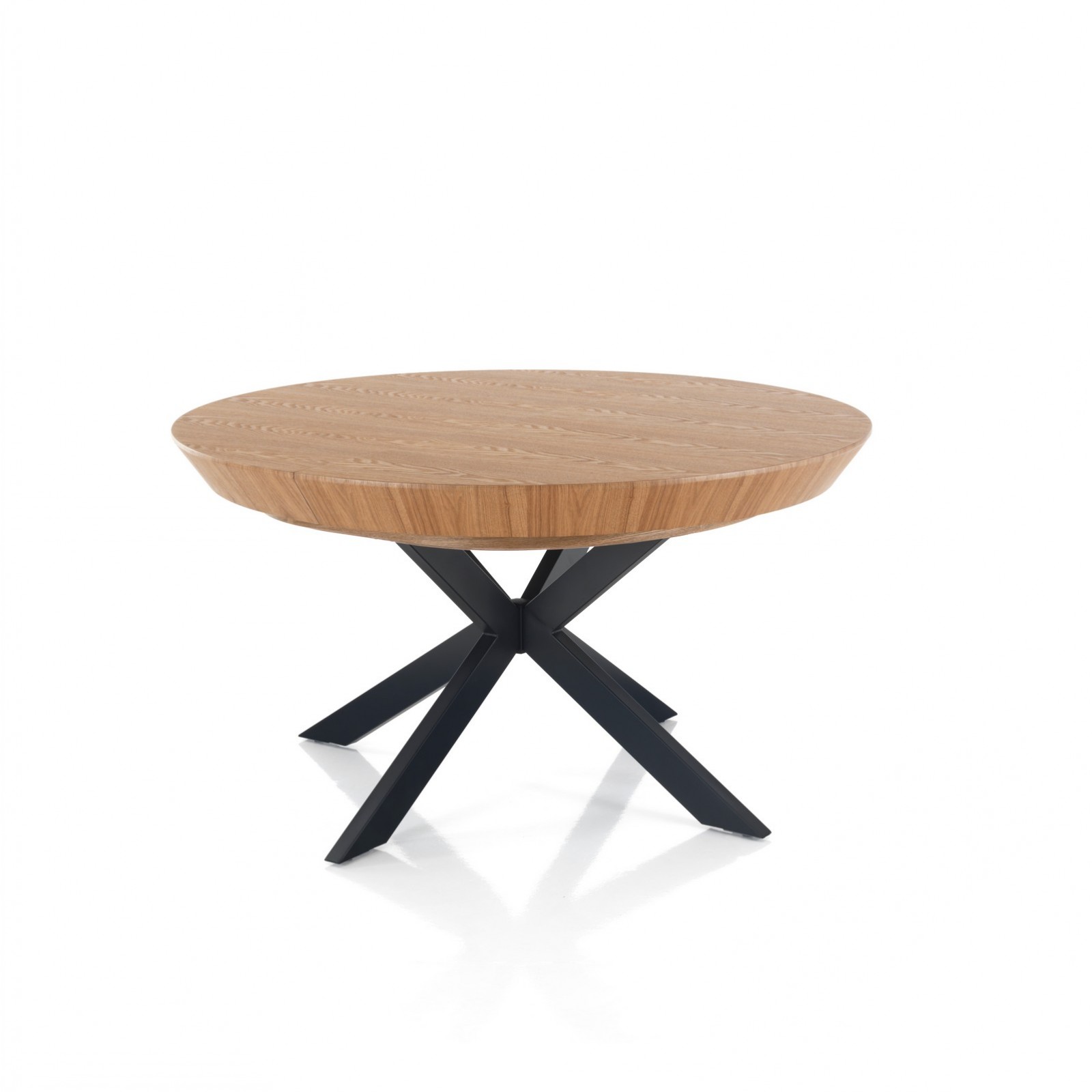 Tavolo rotondo allungabile ZENO ROVERE impiallacciato cm H76 D130 L130 L180 L230
