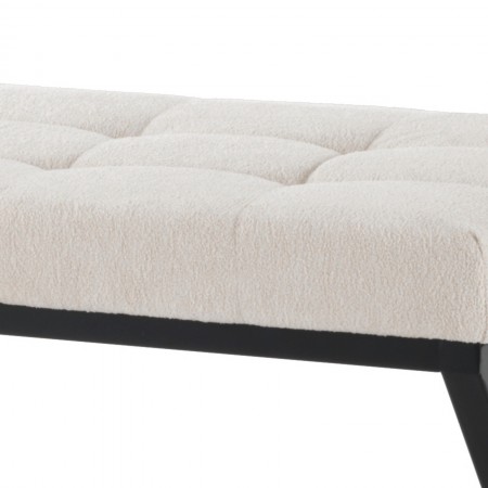 Panca KIMI EVO tessuto bianco écru metallo Nero Opaco H45 L122 P42