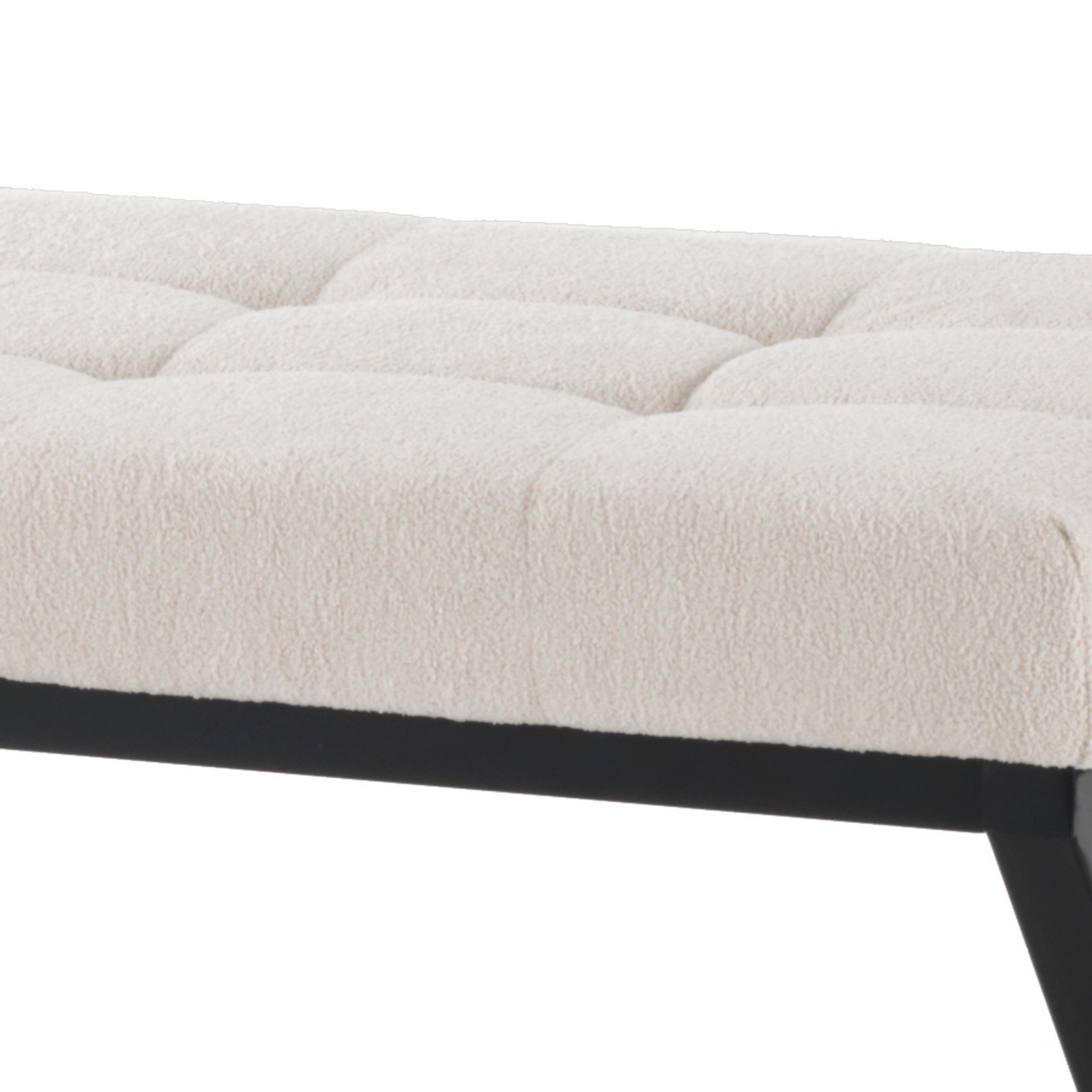 Panca KIMI EVO tessuto bianco écru metallo Nero Opaco H45 L122 P42