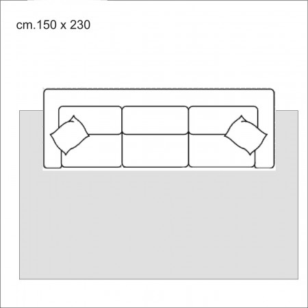 Tappeto GRID 230 cm 150 x 230 anallergico anti acaro antiscivolo