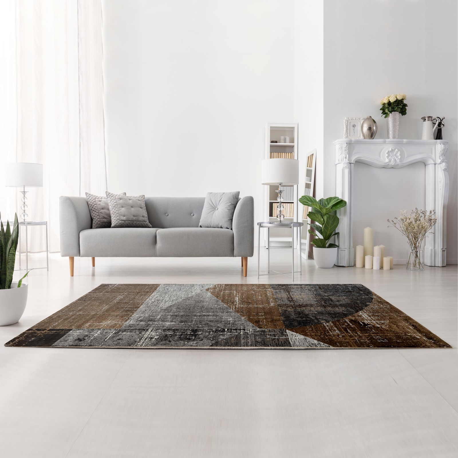Tappeto REK BROWN 230 cm160x230 soft touch anallergico antiacaro e antitarma facile da pulire