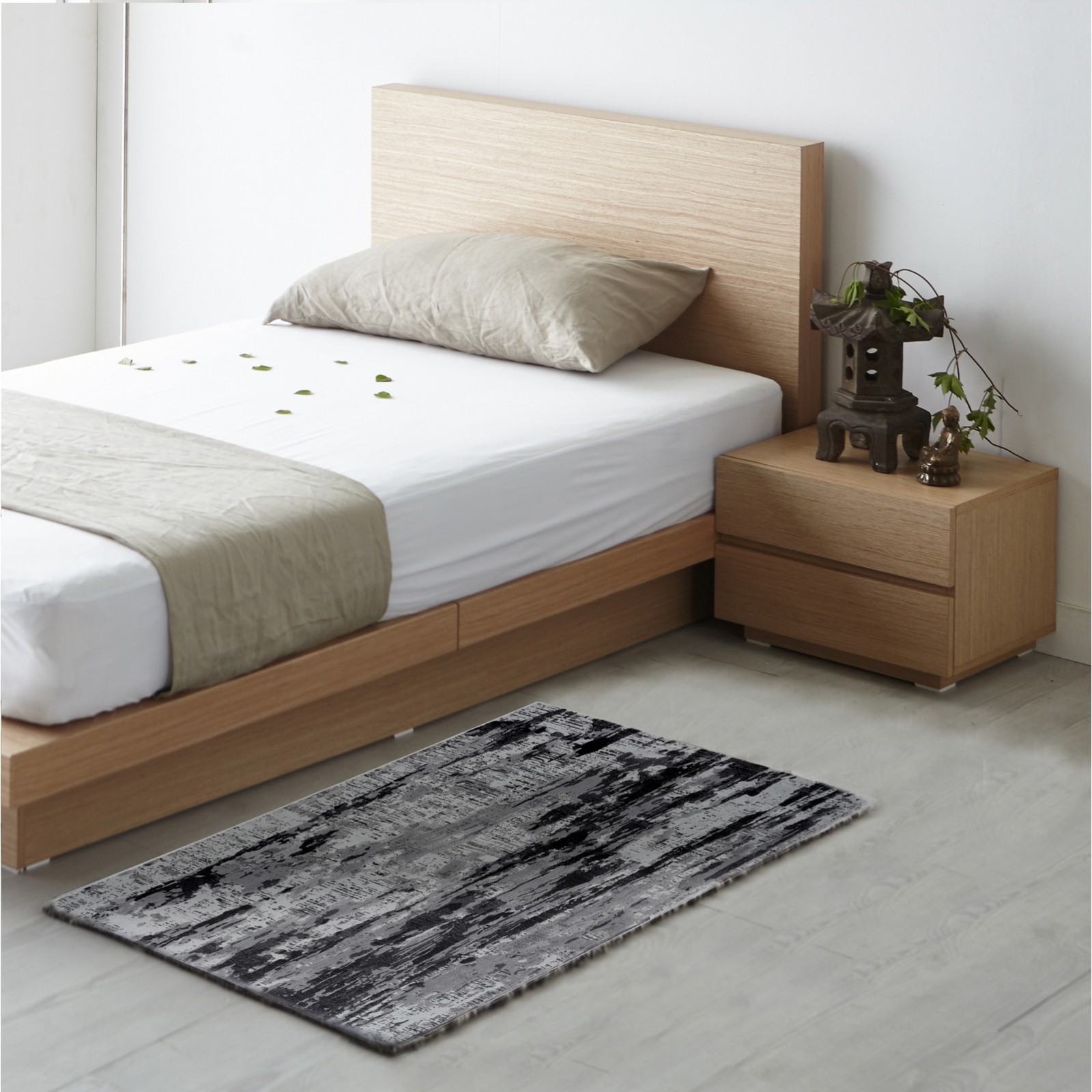 Tappeto bagno scendiletto MERCURY GREY 110 cm60x110 soft touch anallergico antiacaro e antitarma facile da pulire