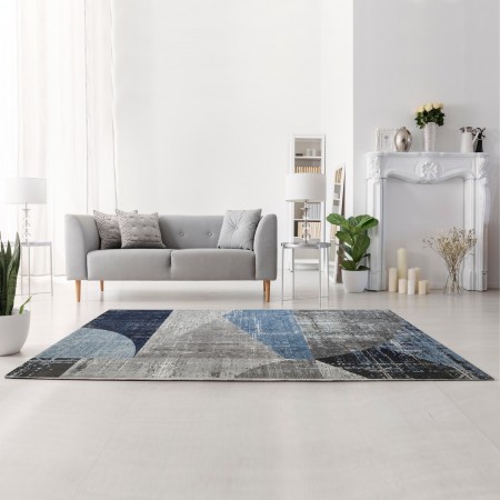 Tappeto REK BLU 230 cm160x230 soft touch anallergico antiacaro e antitarma facile da pulire