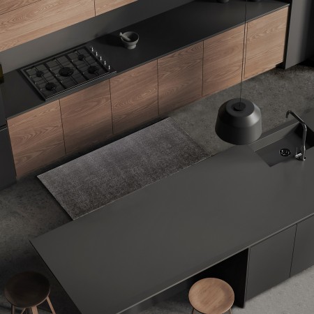 Tappeto corsia QUEENS GREY 150 Grigio cm 80x150 soft touch anallergico antiacaro e antitarma facile da pulire