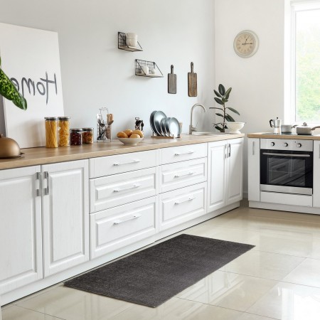Tappeto corsia QUEENS GREY 150 Grigio cm 80x150 soft touch anallergico antiacaro e antitarma facile da pulire