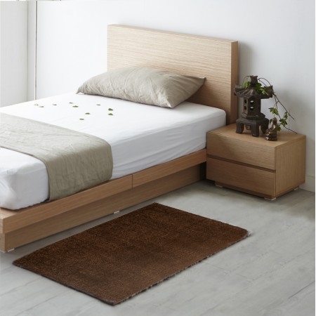 Tappeto bagno scendiletto QUEENS BROWN 110 Marrone cm60x110 soft touch anallergico antiacaro e antitarma facile da pulire