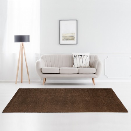 Tappeto QUEENS BROWN 190 Marrone cm 133x190 soft touch anallergico antiacaro e antitarma facile da pulire