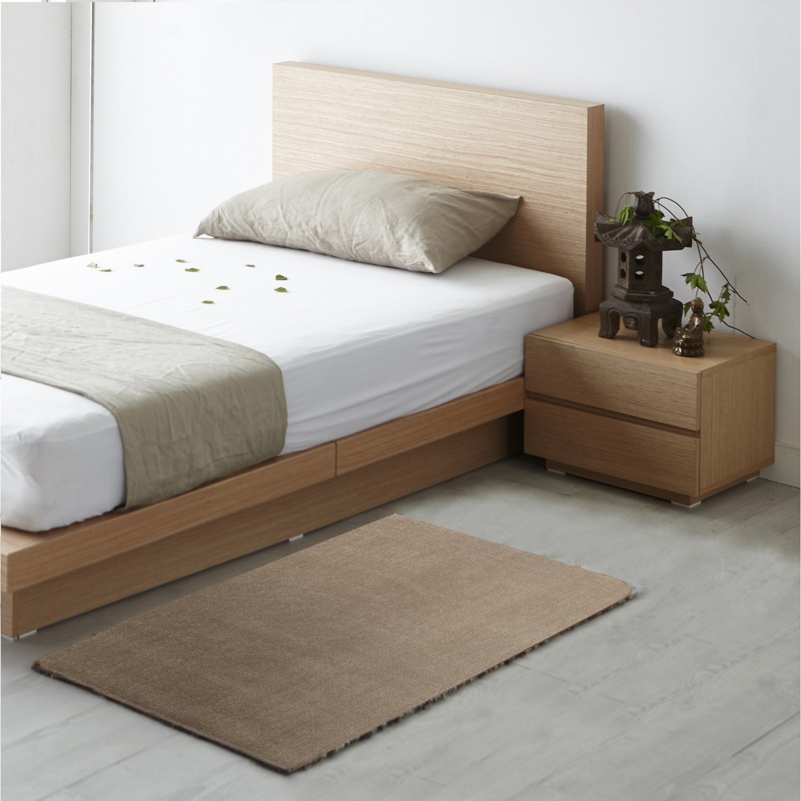 Tappeto bagno / scendiletto QUEENS SAND 110 Sabbia cm 60x110 soft touch anallergico antiacaro e antitarma facile da pulire