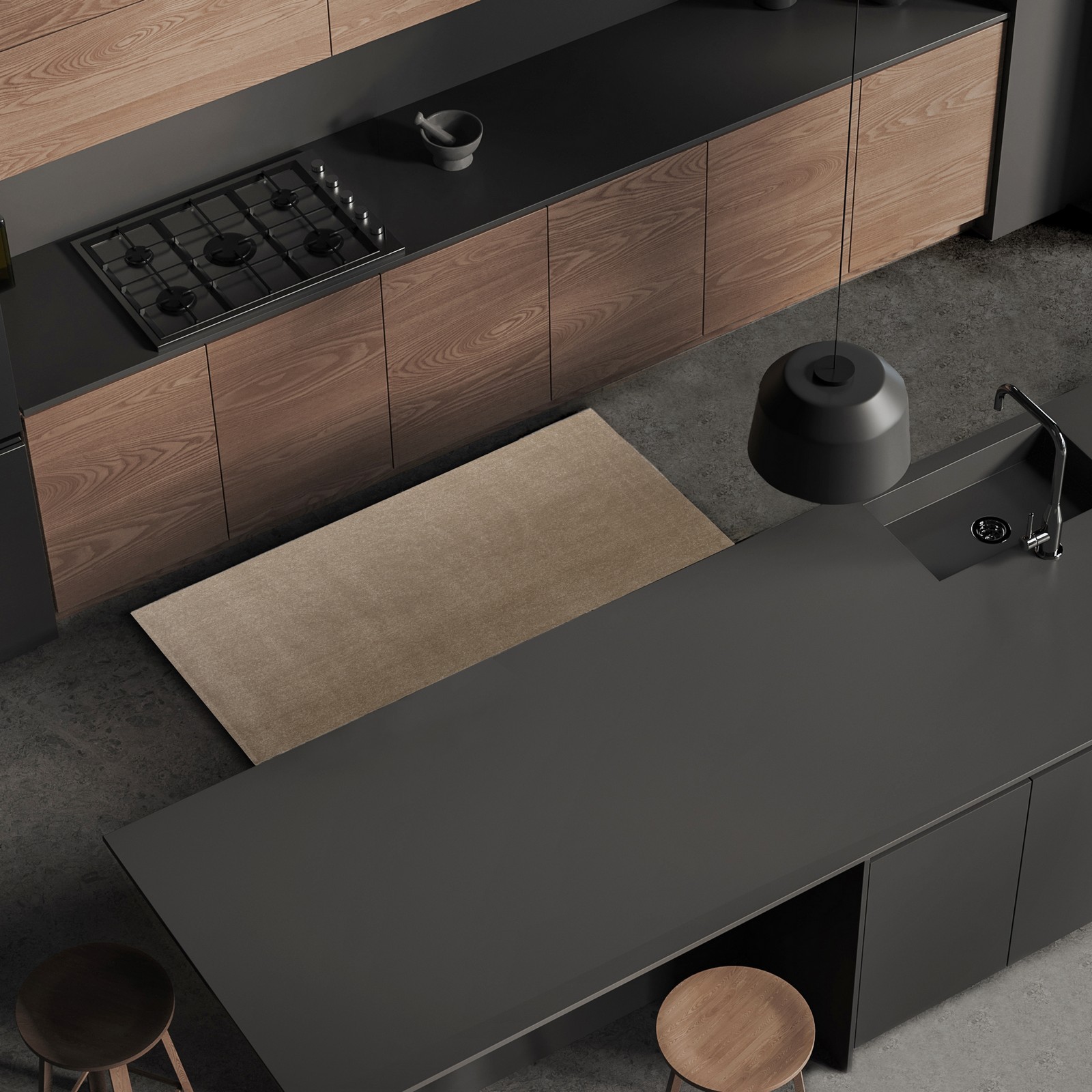 Tappeto corsia QUEENS SAND 150 Sabbia cm 80x150 soft touch anallergico antiacaro e antitarma facile da pulire