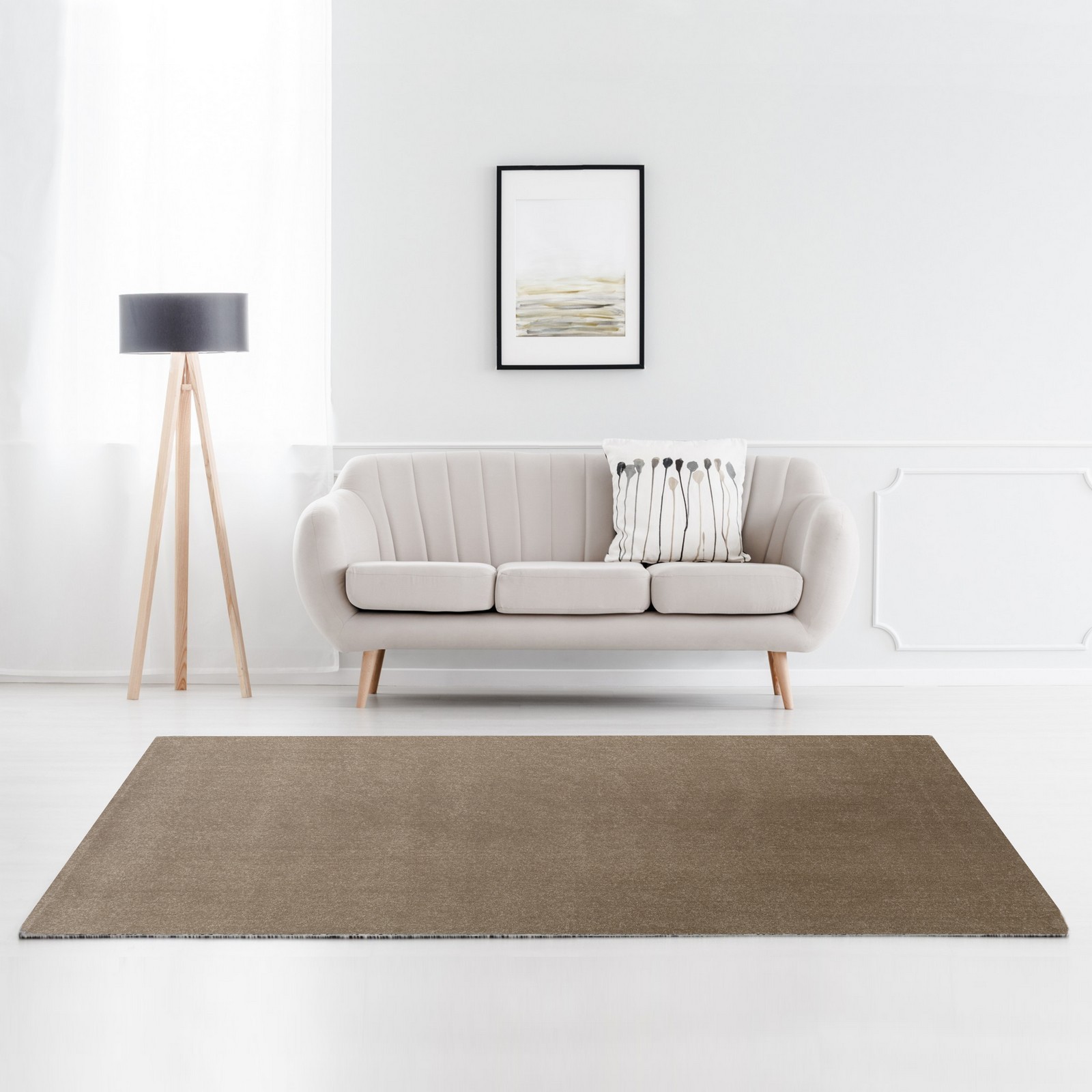 Tappeto QUEENS SAND 190 Sabbia cm 133x190 soft touch anallergico antiacaro e antitarma facile da pulire