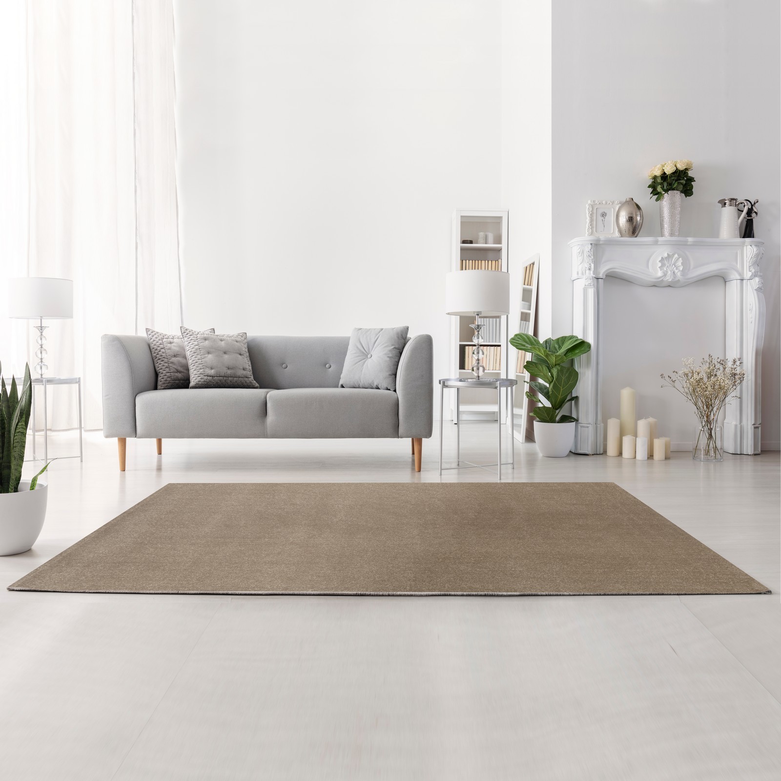 Tappeto QUEENS SAND 230 Sabbia cm 160x230 soft touch anallergico antiacaro e antitarma facile da pulire