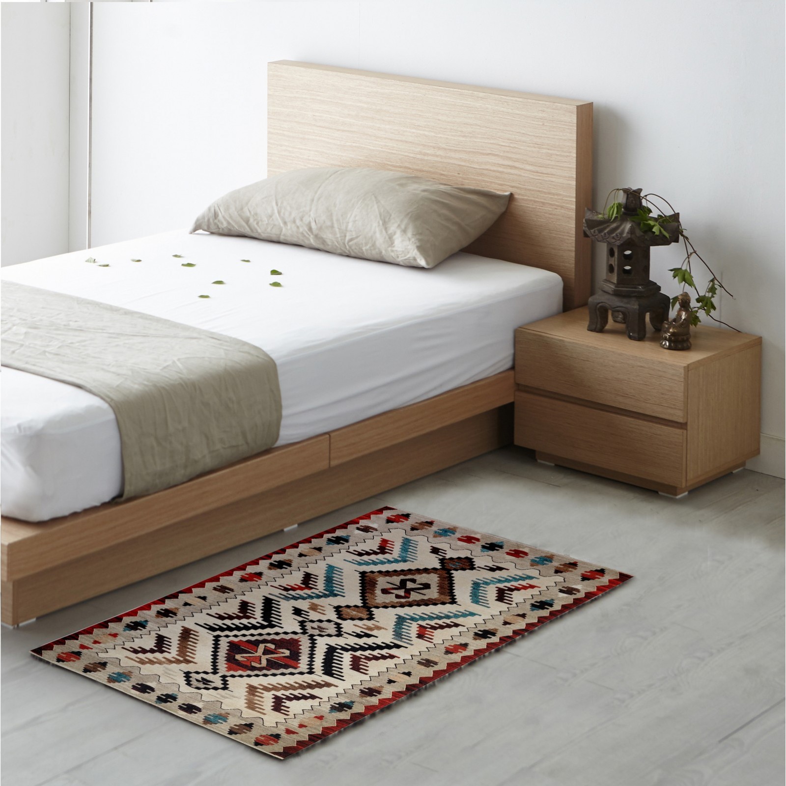 Tappeto bagno scendiletto KEMER 110 cm 58x110 misto cotone riciclato fondo antiscivolo facile da pulire