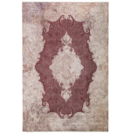 Tappeto BURSA RED 200 cm 150x200 misto cotone riciclato fondo antiscivolo facile da pulire