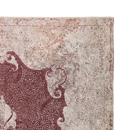 Tappeto BURSA RED 200 cm 150x200 misto cotone riciclato fondo antiscivolo facile da pulire