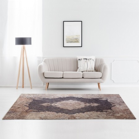 Tappeto BURSA 200 cm 150x200 misto cotone riciclato fondo antiscivolo facile da pulire