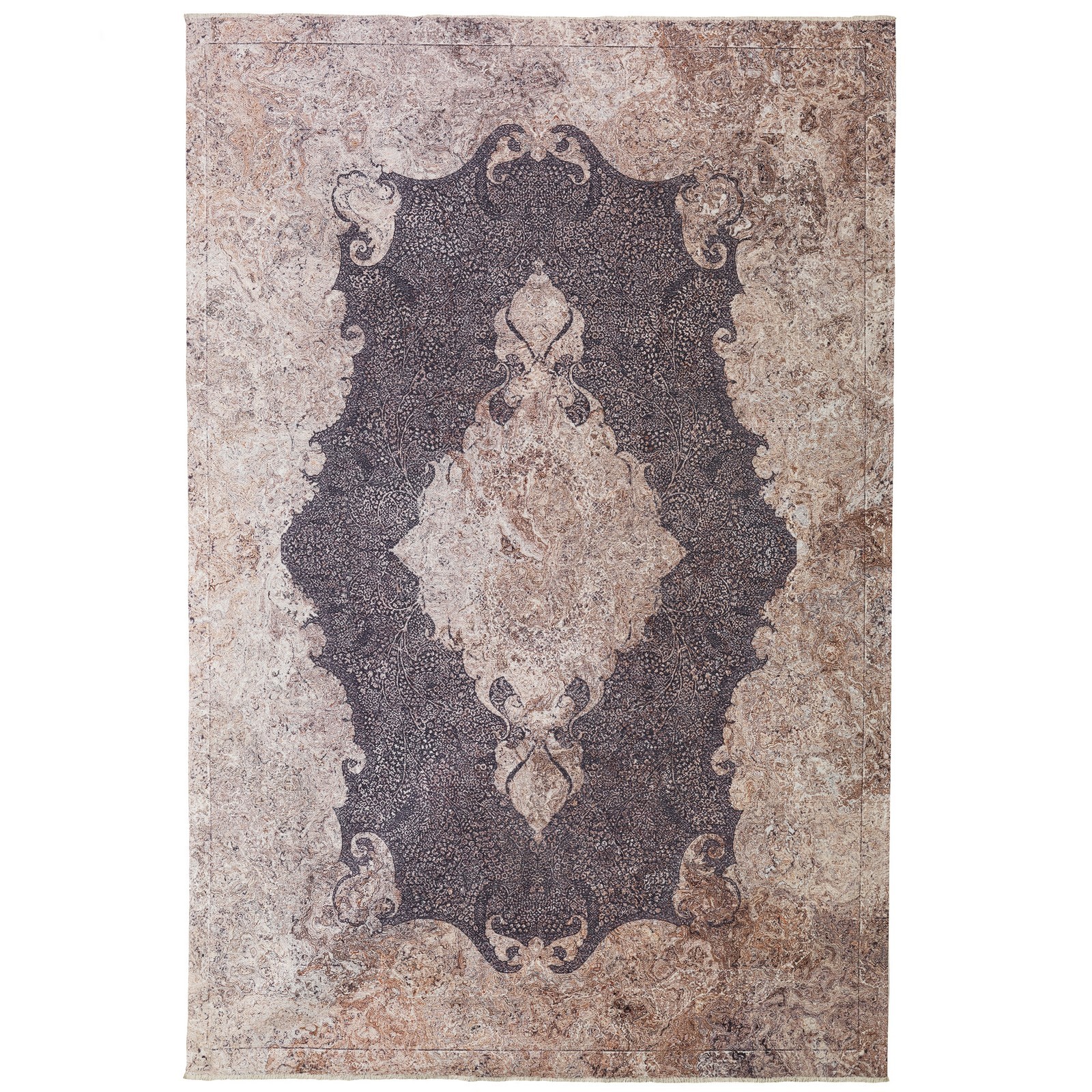 Tappeto BURSA 200 cm 150x200 misto cotone riciclato fondo antiscivolo facile da pulire