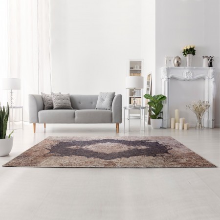 Tappeto BURSA 230 cm 150x230 misto cotone riciclato fondo antiscivolo facile da pulire
