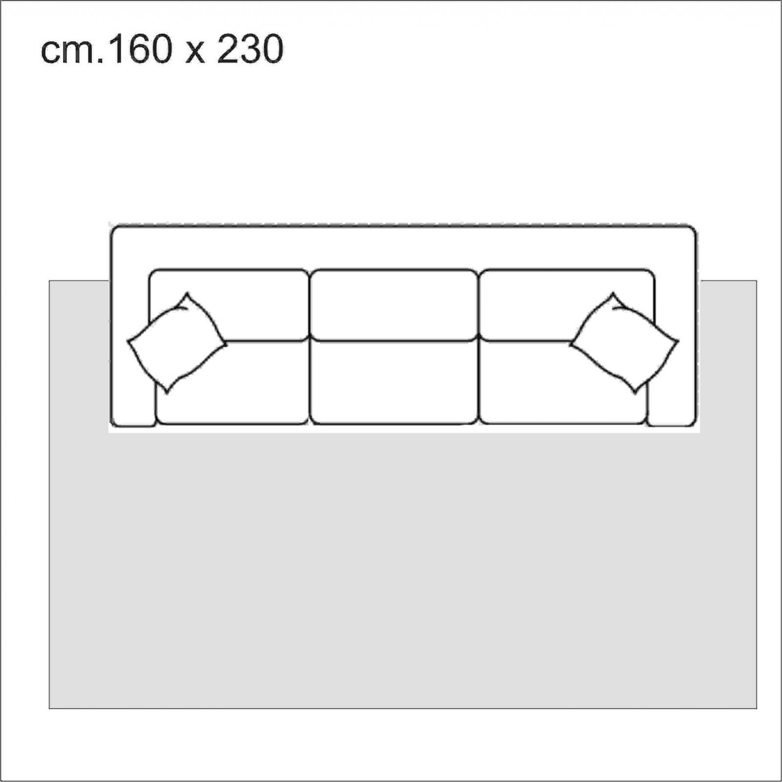Tappeto QUEENS GREY 230 Grigio cm160x230 soft touch anallergico antiacaro e antitarma facile da pulire
