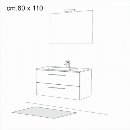 Tappeto bagno scendiletto MERCURY GREY 110 cm60x110 soft touch anallergico antiacaro e antitarma facile da pulire