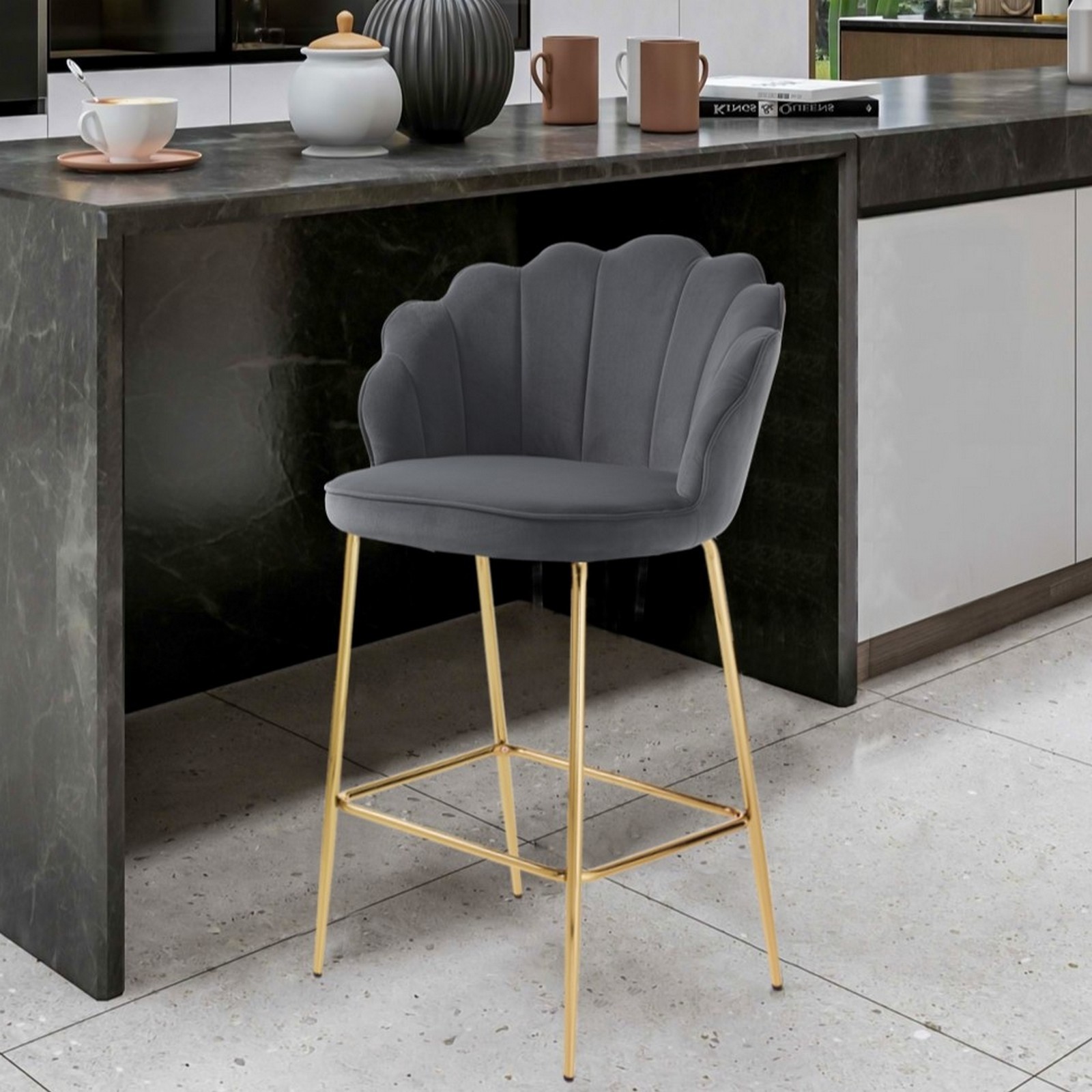 Sgabello Charlotte Grey