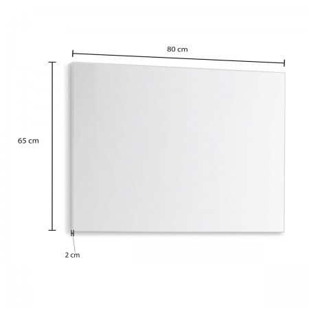 Specchio da parete TORONTO WHITE 80 montaggio orizzontale H65 L80 P2