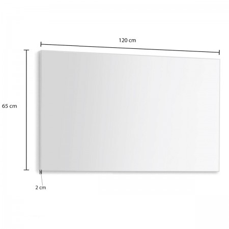 Specchio da parete TORONTO WHITE montaggio orizzontale H65 L120 P2