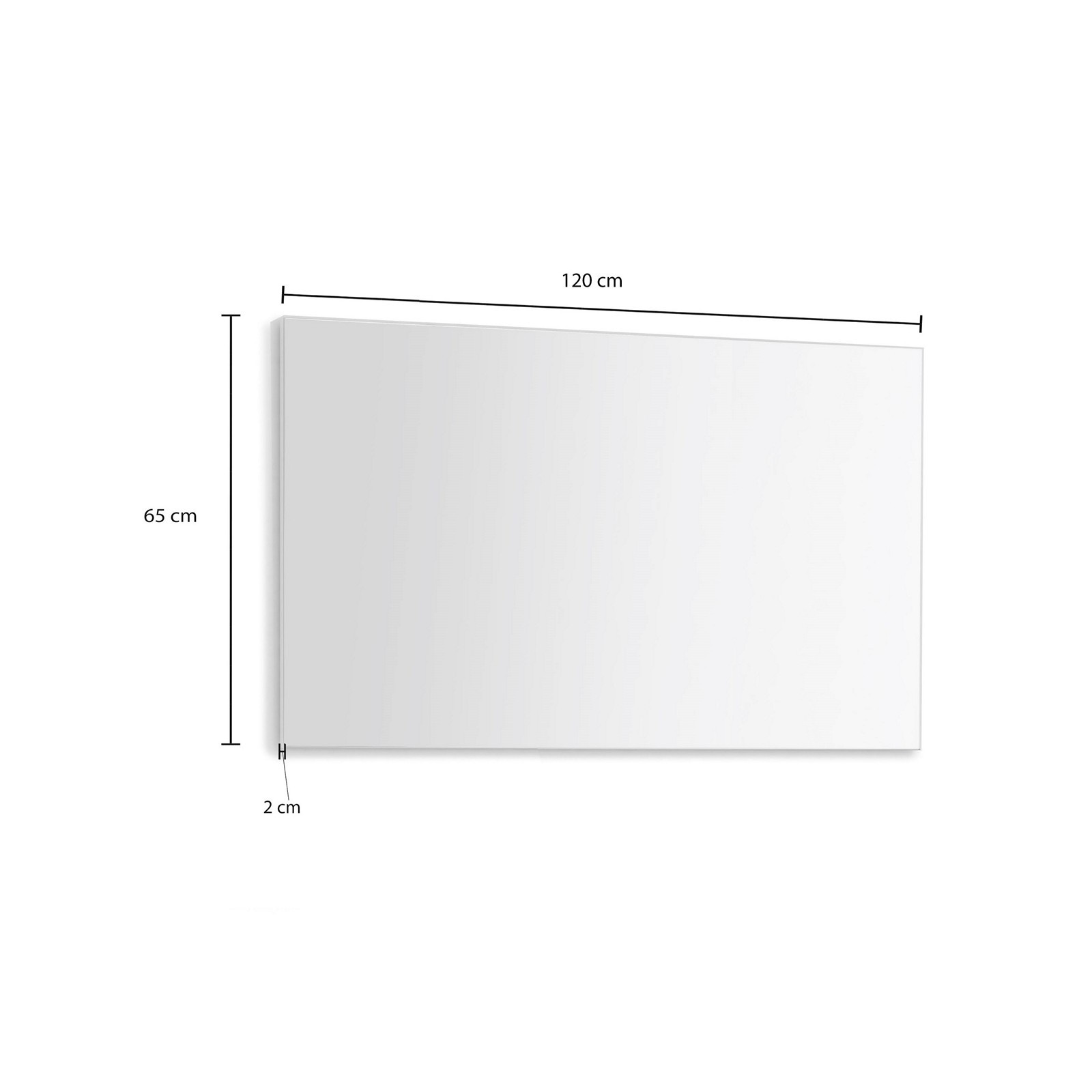 Specchio da parete TORONTO WHITE montaggio orizzontale H65 L120 P2