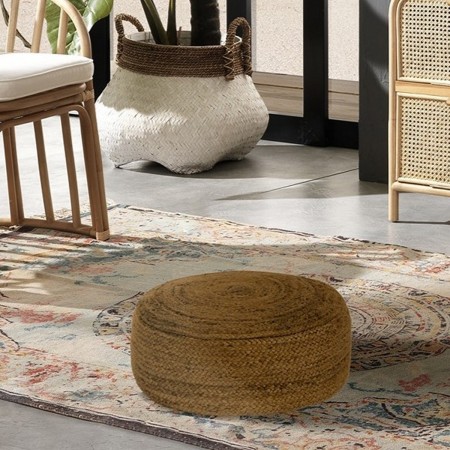 Pouf Tea rivestimento 100% Juta, d50xh25 cm