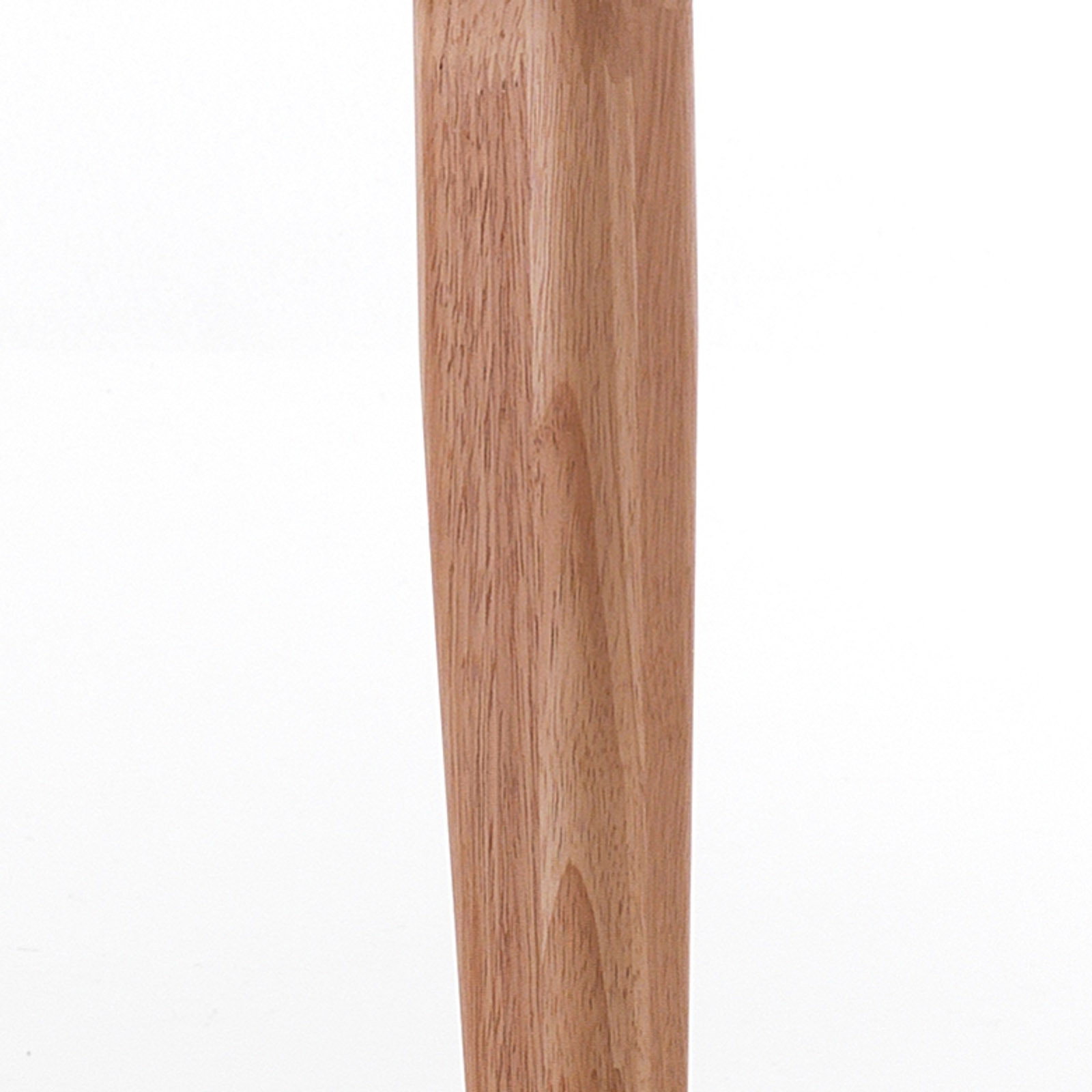 Tavolo / Scrivania Yves top con vano verniciato Bianco semilucido e Gambe in legno massello finitura Rovere, 130x70 cm